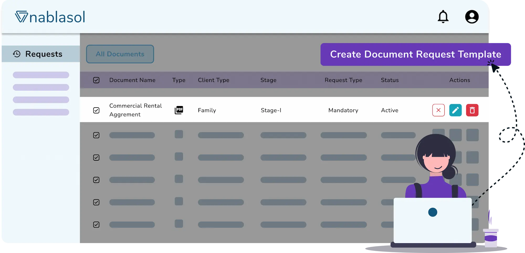 create document request template