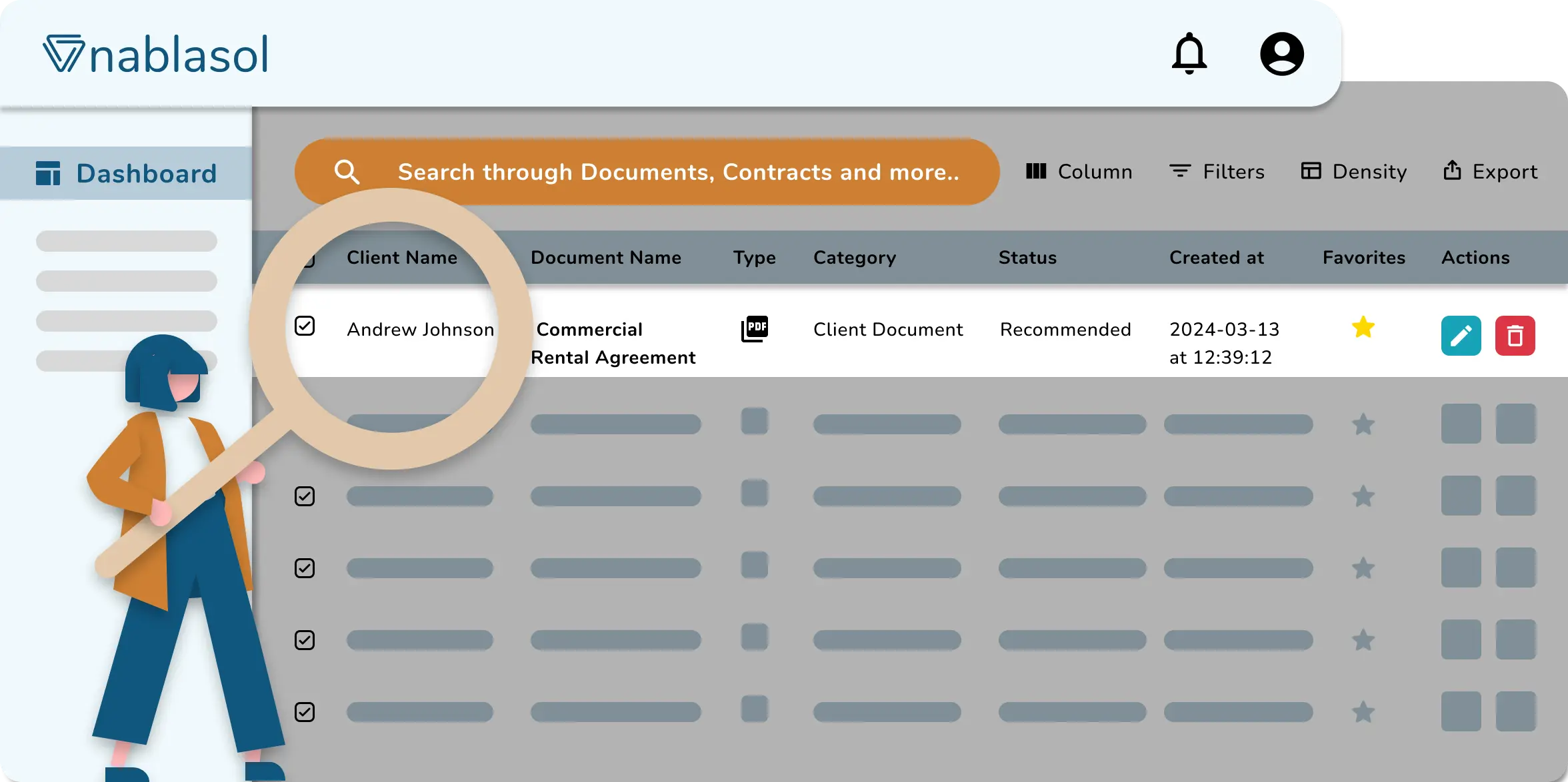 search through documents