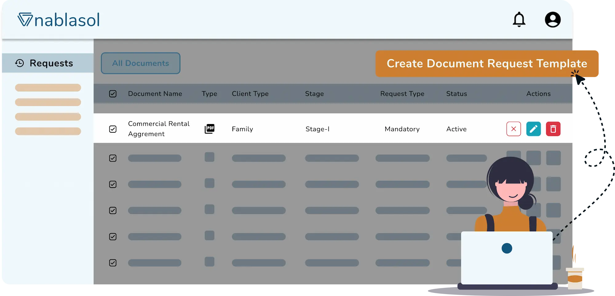 create document request template