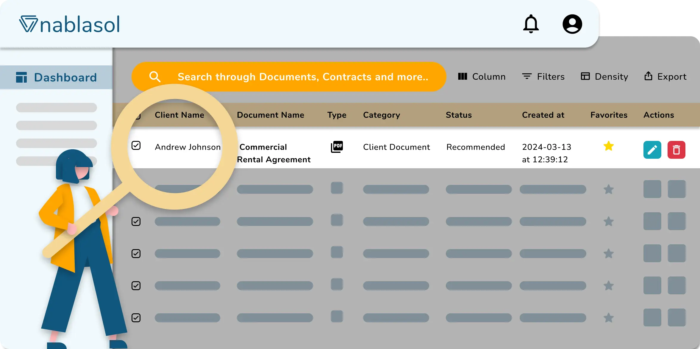 search through documents