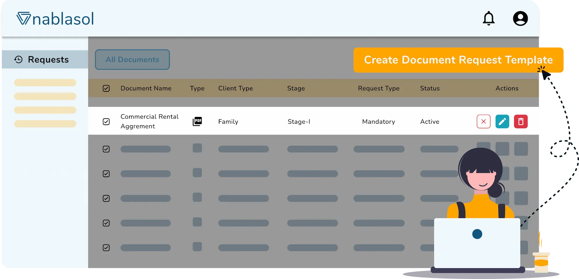 create document request template